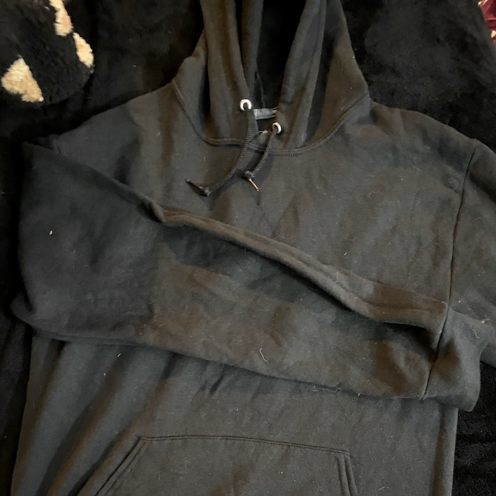 Plain black hoodie